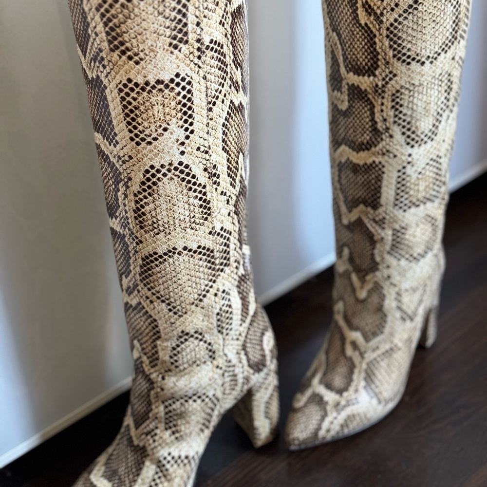 Paris Texas Snake Print Boots 38